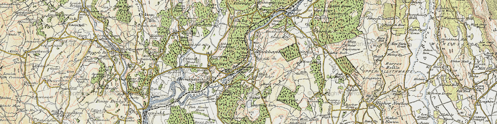 Old map of Brow Edge in 1903-1904
