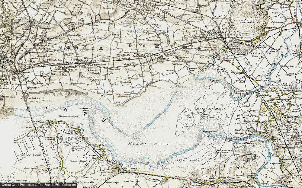 Old Map of Historic Map covering Baurch in 1901-1904