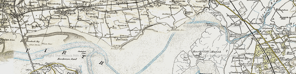 Old map of Baurch in 1901-1904