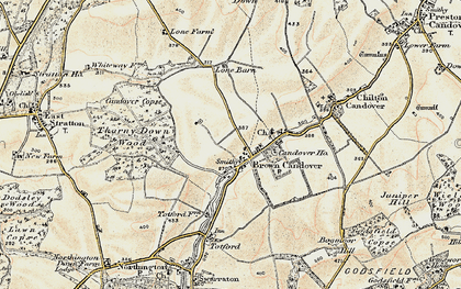 Old map of Brown Candover in 1897-1900
