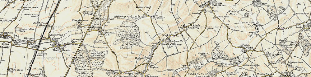 Old map of Brown Candover in 1897-1900