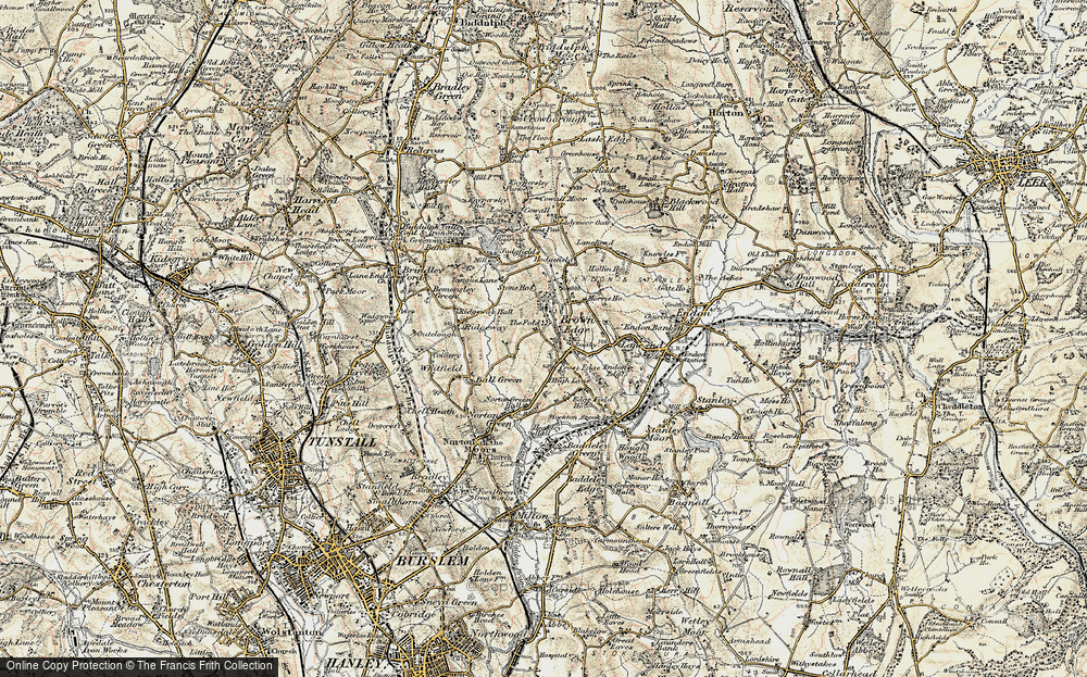 Old Map of Brown Edge, 1902 in 1902