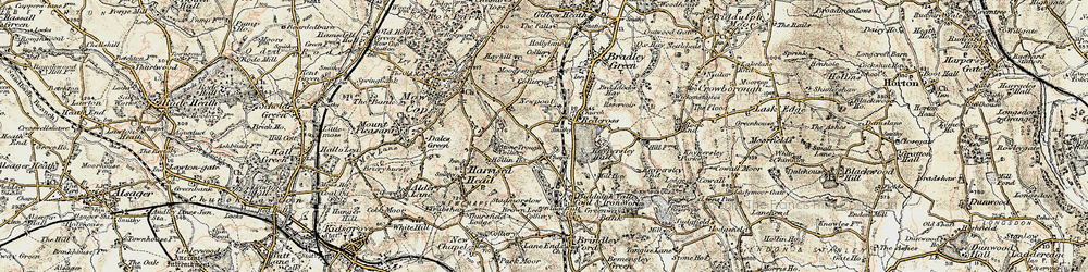 Old map of Brown Lees in 1902-1903