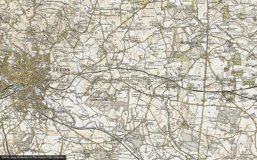 Old Map of Brown Moor, 1903 in 1903