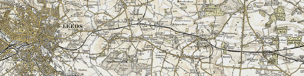 Old map of Brown Moor in 1903