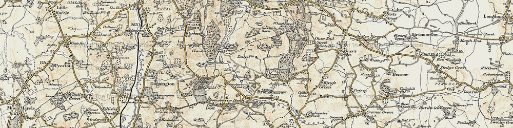 Old map of Brown's End in 1899-1901