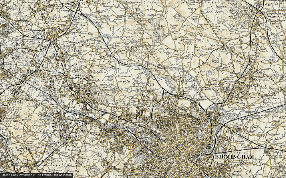 Old Map of Brown's Green, 1902 in 1902