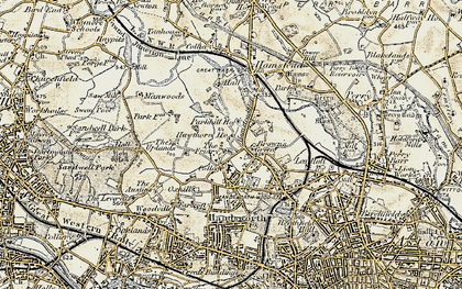 Old map of Brown's Green in 1902
