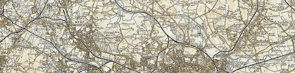 Old map of Brown's Green in 1902