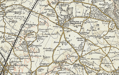 Old map of Brownedge in 1902-1903