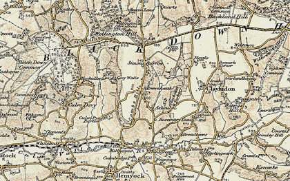 Old map of Brownheath in 1898-1900