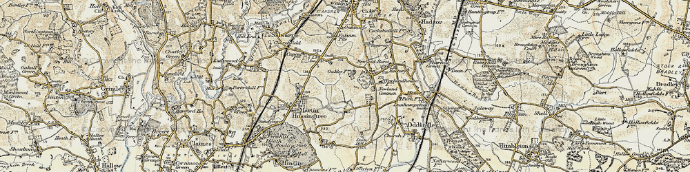 Old map of Brownheath Common in 1899-1902