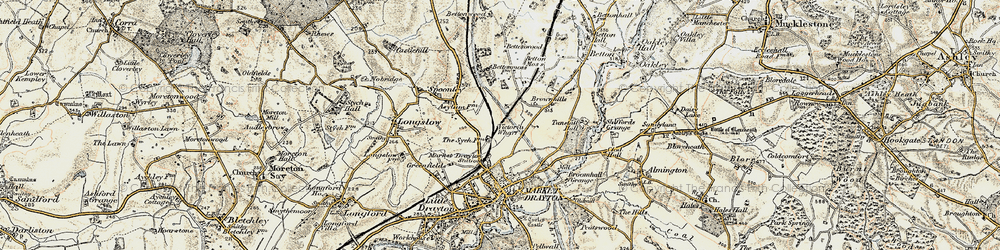 Old map of Brownhills in 1902