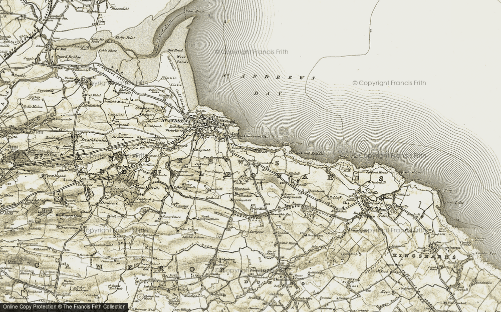 Old Map of Historic Map covering Allanhill in 1906-1908