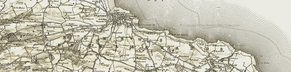 Old map of Allanhill in 1906-1908