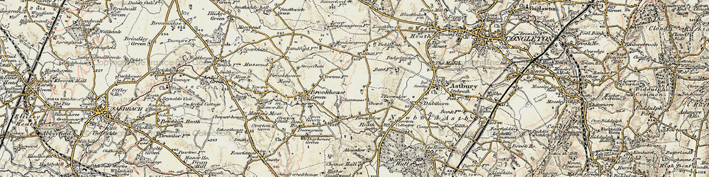 Old map of Brownlow in 1902-1903