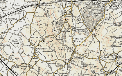 Old map of Billinge Hill in 1903
