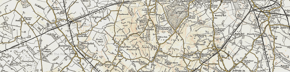 Old map of Billinge Hill in 1903