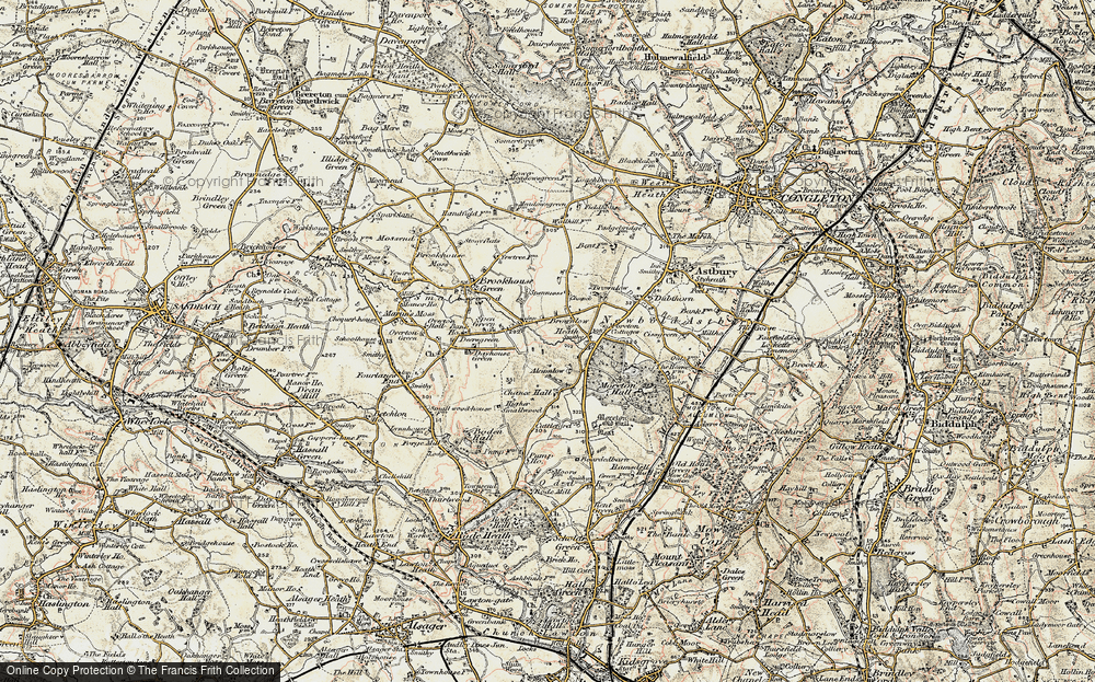 Old Map of Brownlow Heath, 1902-1903 in 1902-1903