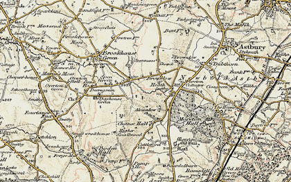Old map of Brownlow Heath in 1902-1903