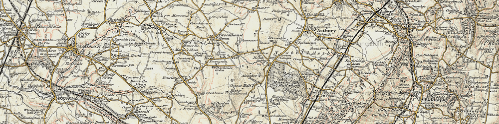 Old map of Brownlow Heath in 1902-1903