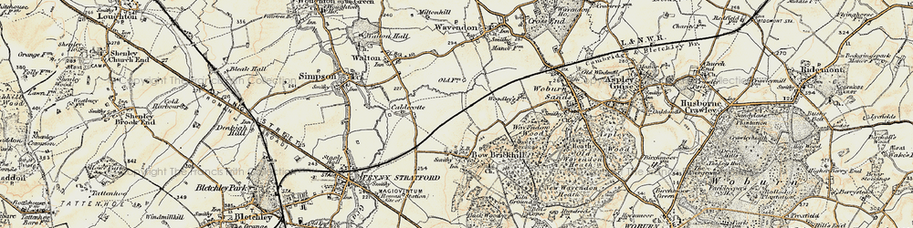 Old map of Browns Wood in 1898-1901