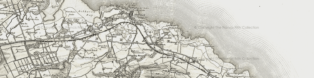 Old map of Broxmouth in 1901-1906