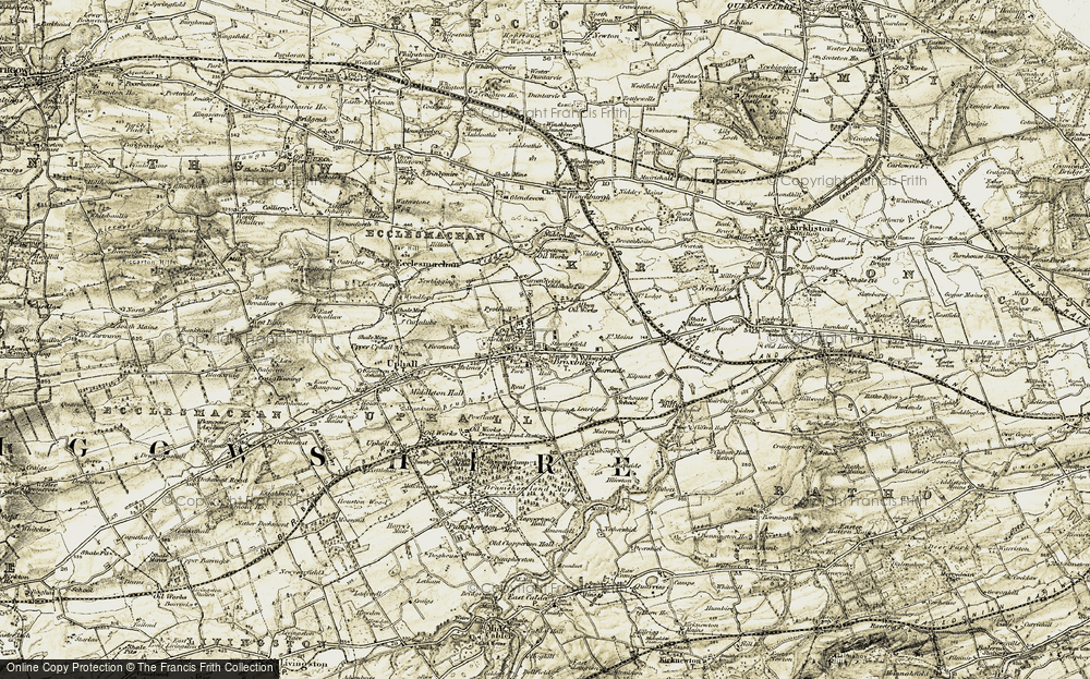 Old Map of Broxburn, 1904 in 1904