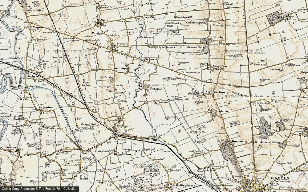 Old Map of Broxholme, 1902-1903 in 1902-1903