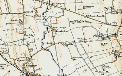 Old map of Broxholme in 1902-1903