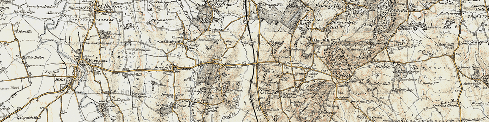 Old map of Broxton in 1902-1903