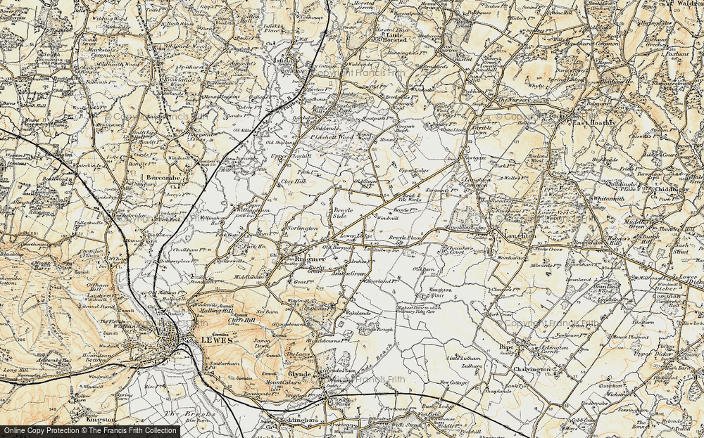 Old Map of Broyle Side, 1898 in 1898