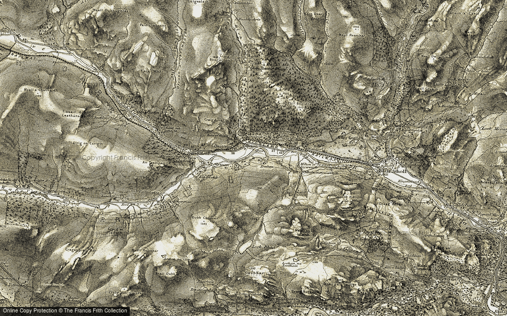Old Map of Bruar, 1906-1908 in 1906-1908