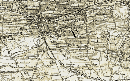 Old map of Brucefield in 1904-1906