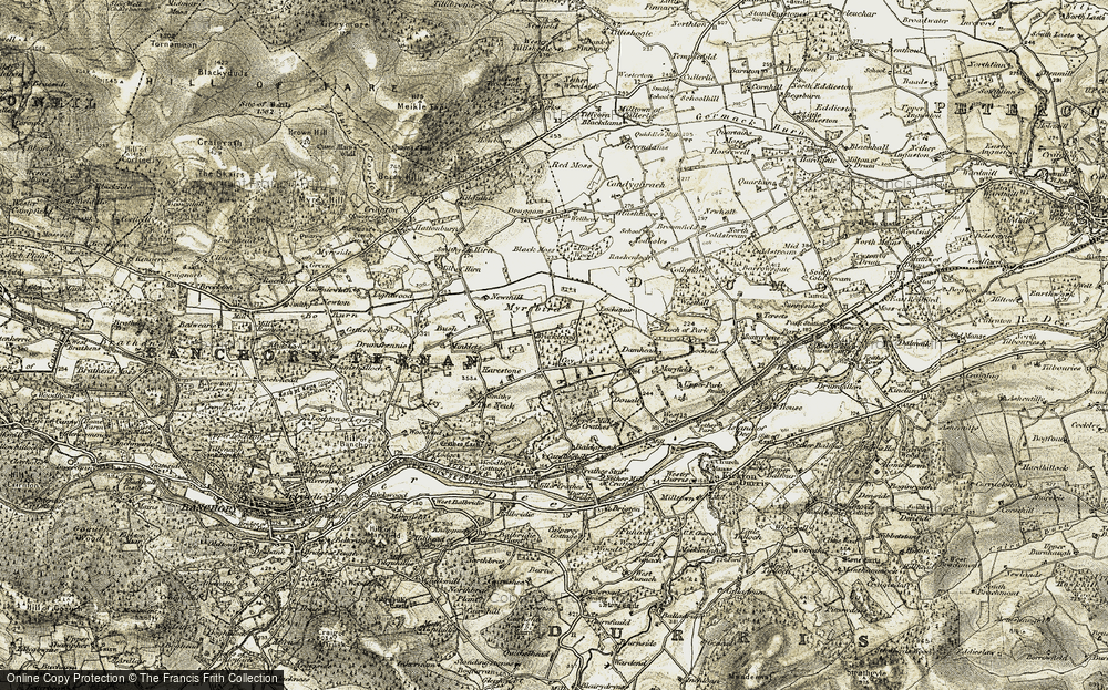 Old Map of Brucklebog, 1908-1909 in 1908-1909