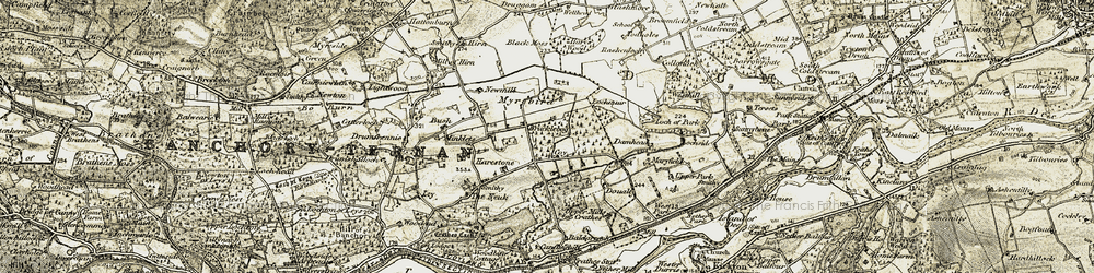 Old map of Brucklebog in 1908-1909