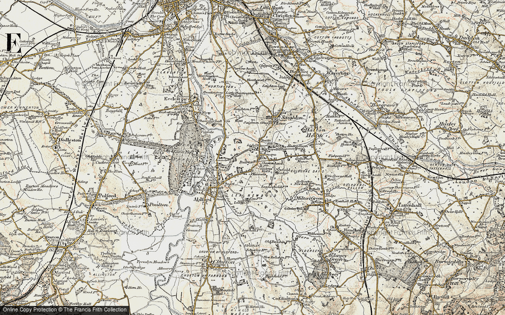 Old Map of Bruera, 1902-1903 in 1902-1903