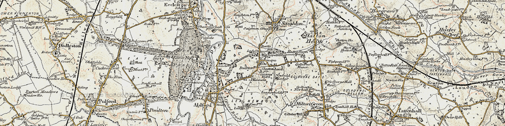 Old map of Bruera in 1902-1903