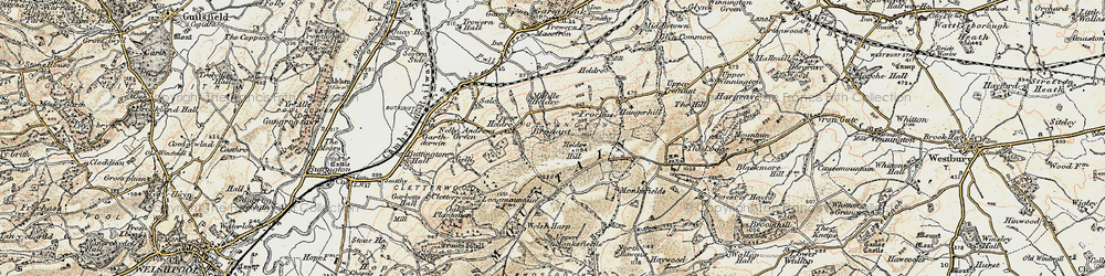 Old map of Brunant in 1902-1903