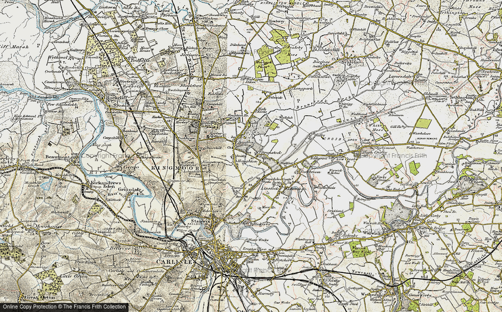 Old Map of Brunstock, 1901-1904 in 1901-1904