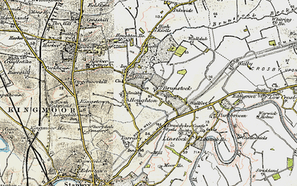 Old map of Brunstock in 1901-1904