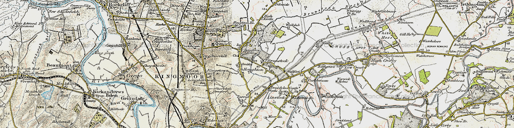 Old map of Brunstock in 1901-1904