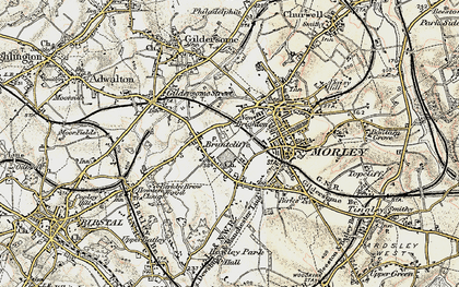Old map of Bruntcliffe in 1903