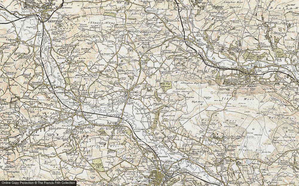Old Map of Historic Map covering Alder Carr Wood in 1903-1904