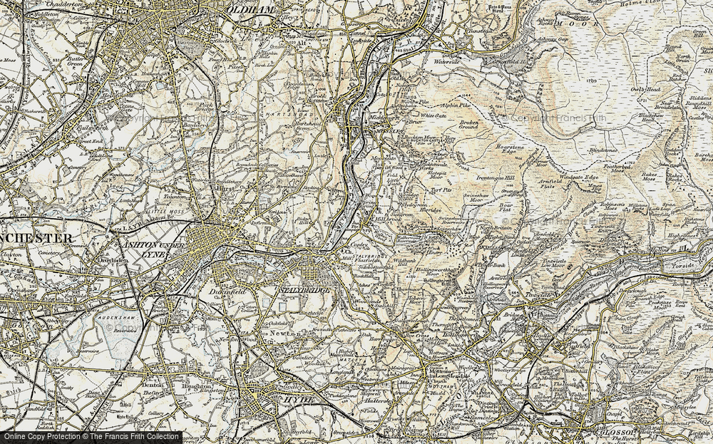 Old Map of Brushes, 1903 in 1903