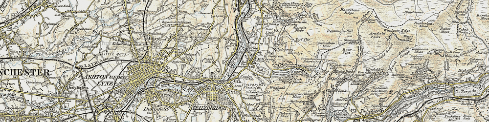 Old map of Brushes in 1903