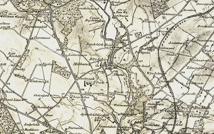 Old map of Brydekirk Mains in 1901-1904