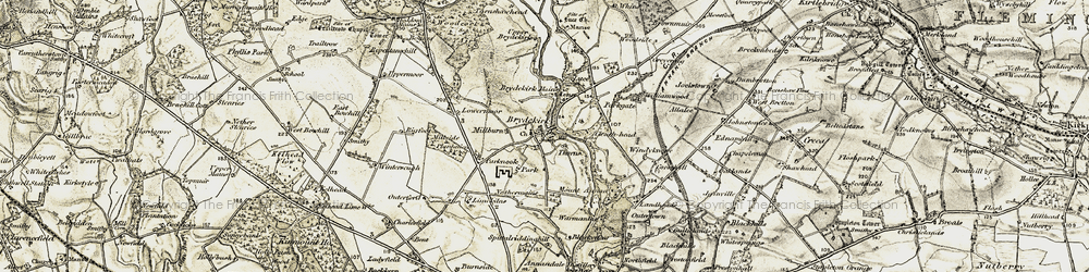 Old map of Bogues in 1901-1904