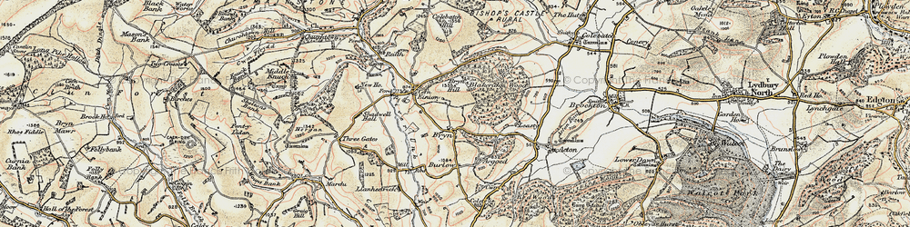 Old map of Bryn in 1901-1903