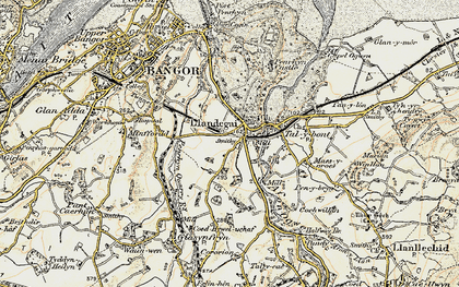 Old map of Bryn in 1903-1910
